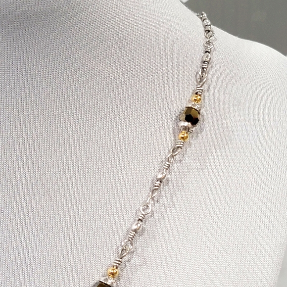 EXTREMELY RARE BRIGHTON AMERICAN BEAUTY TOPAZ  CRYSTAL  NECKLACE NWOT - Picture 4 of 8